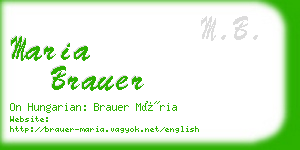 maria brauer business card